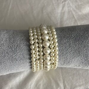 Elegant Pearl Bracelet Set